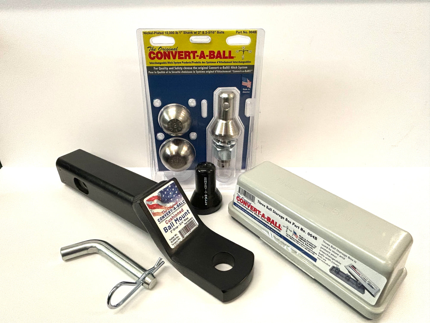 COMPLETE TOWING KIT with Cushioned Ball Mount and 2 Ball set