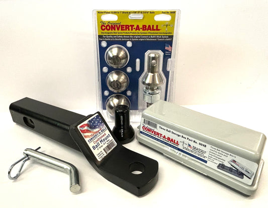 2" Cushioned Drop Towing Kit with Nickel Plated Interchangeable Ball Set