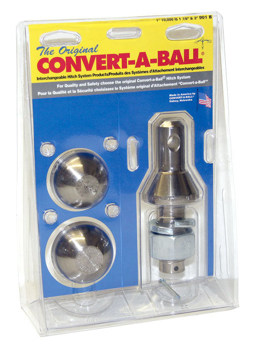 Convert-A-Ball Nickel Set w/ 1" Shank, 1-7/8" Ball and 2" Ball #901