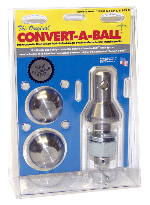 Convert-A-Ball Stainless Steel Set w/ 1" Shank, 1-7/8" Ball and 2" Ball #903