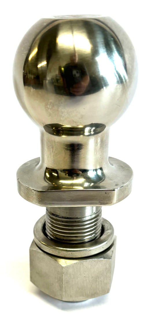 1 7/8" Ball with 1" Shank, One Piece Towing Ball, Stainless Steel, Rated 3,500 lbs. GVW